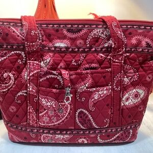 Vera Bradley Mesa Red Shoulder Tote